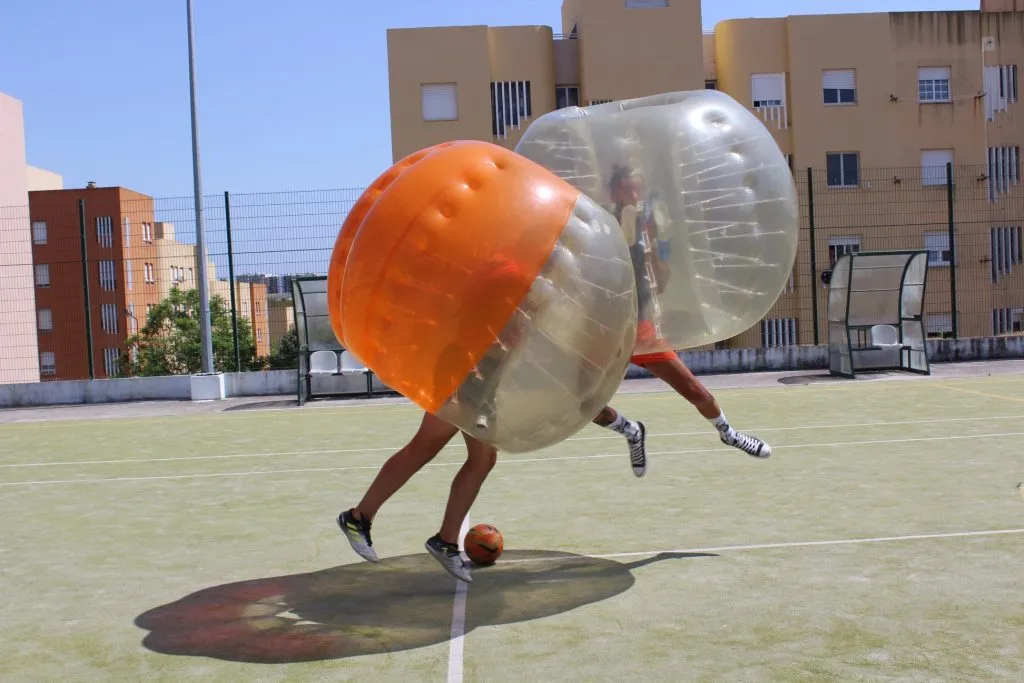 Bubble football contact