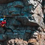 Coastering zip line