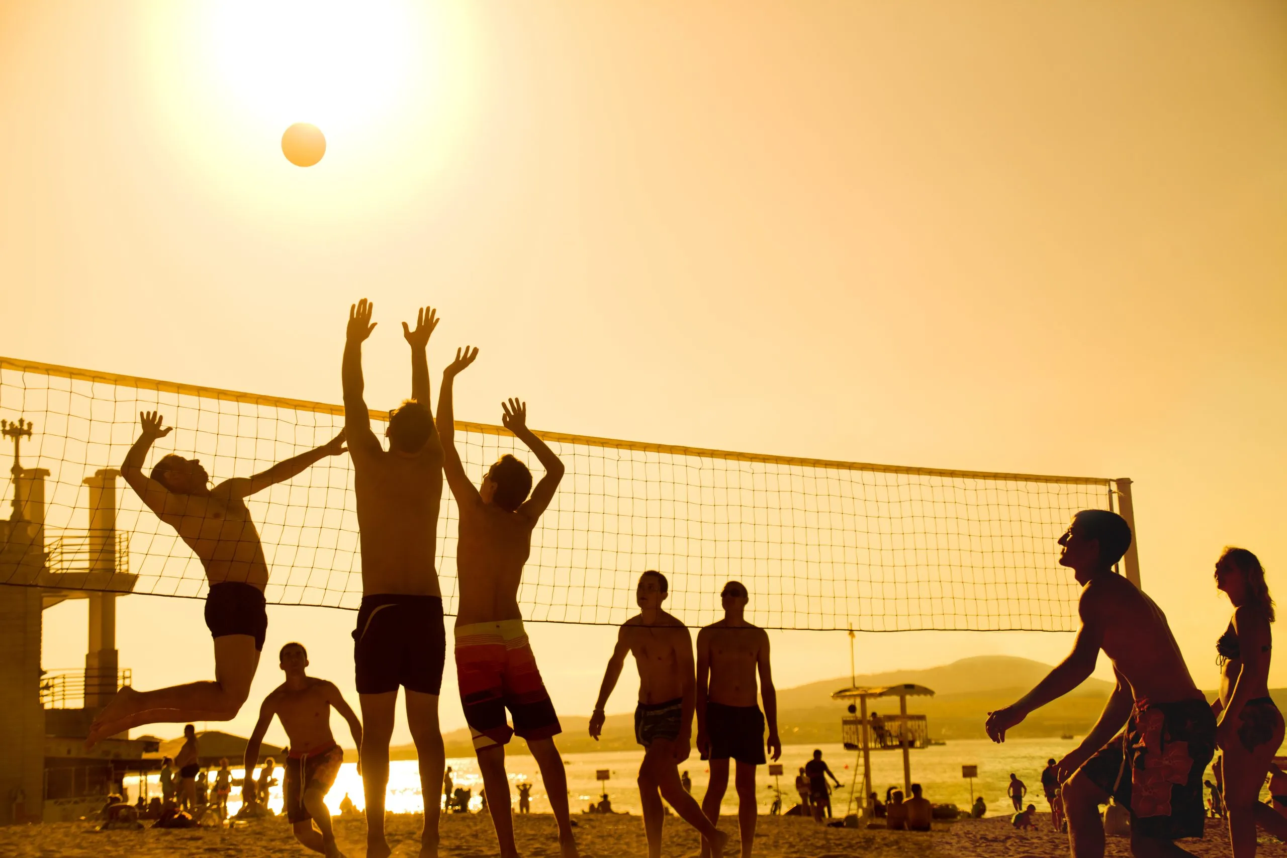 volleyball on beach